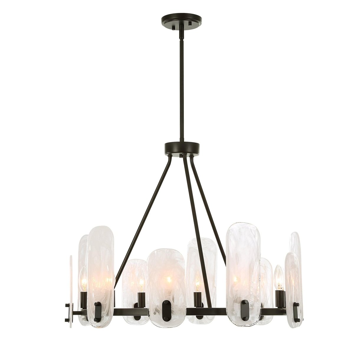 Ellipse 10 Light Dark Bronze Chandelier - Uttermost - Chandeliers by Modest Hut