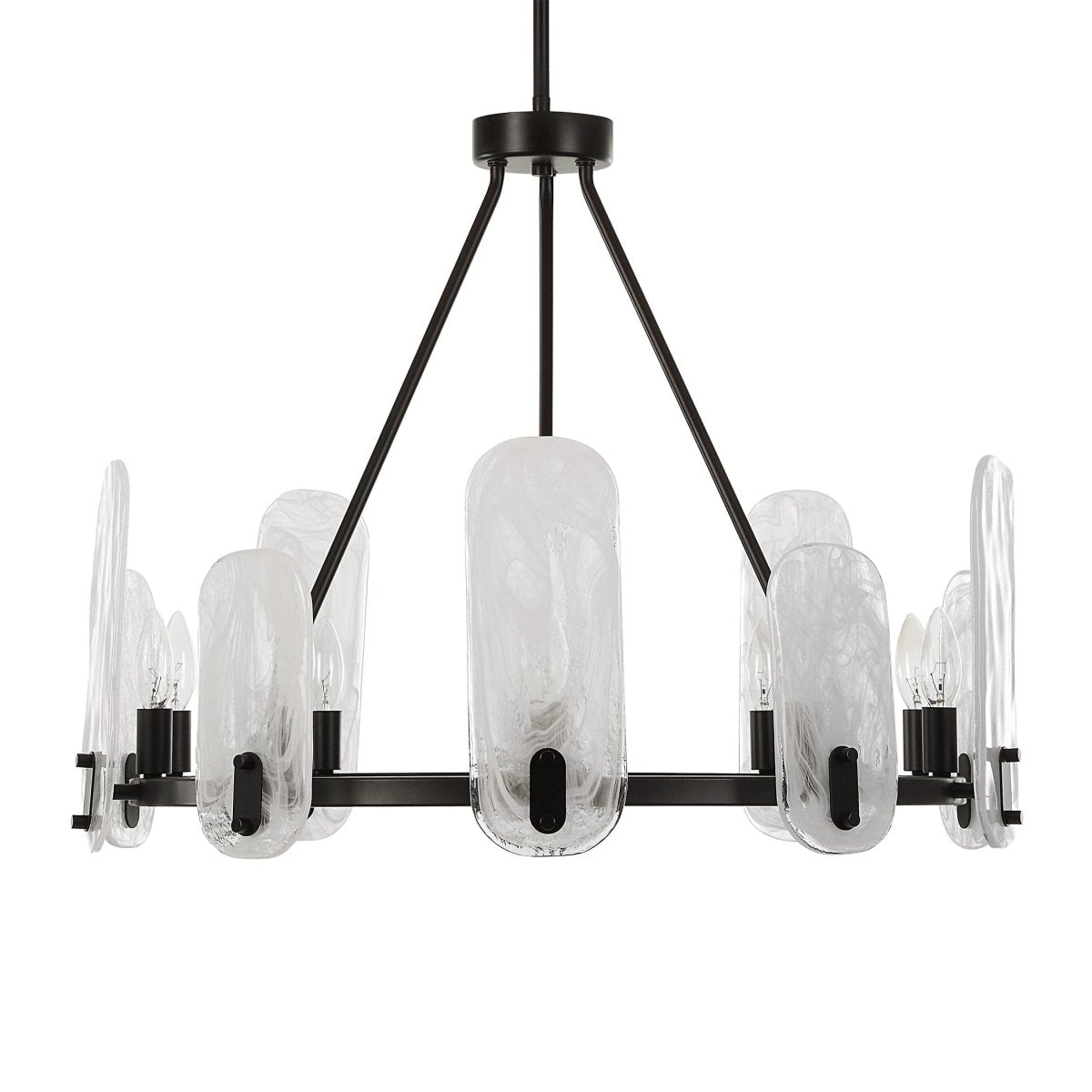 Ellipse 10 Light Dark Bronze Chandelier - Uttermost - Chandeliers by Modest Hut