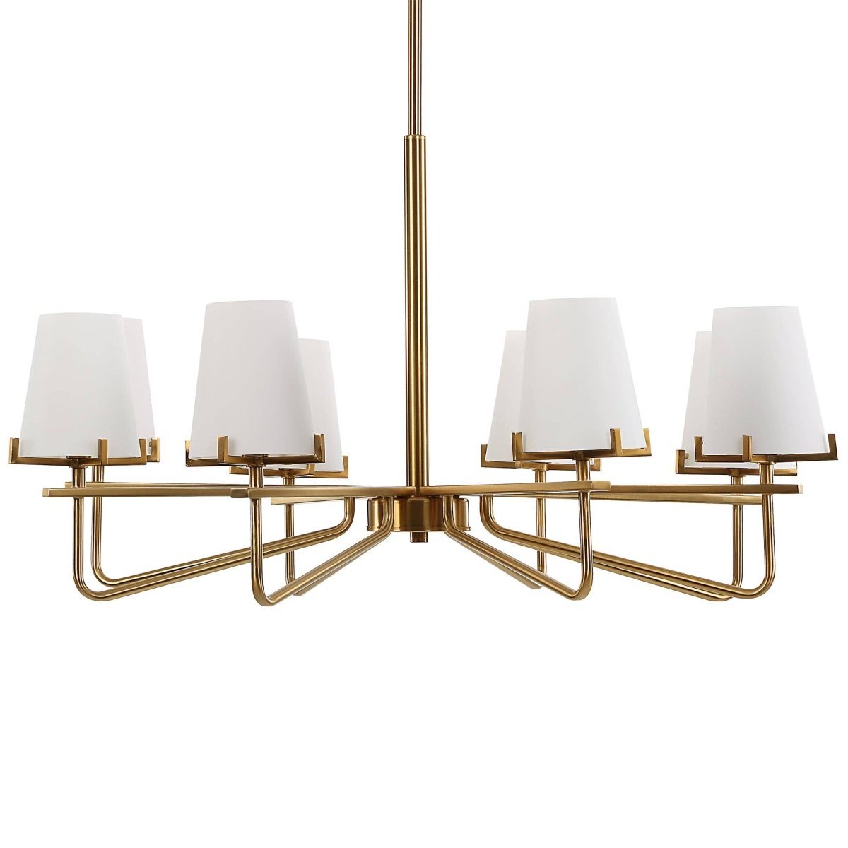 Lassen 8 Light Brass Chandelier - Uttermost - Chandeliers by Modest Hut