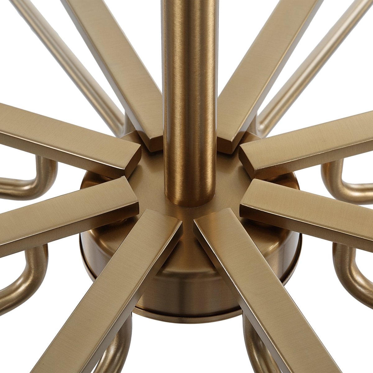 Lassen 8 Light Brass Chandelier - Uttermost - Chandeliers by Modest Hut