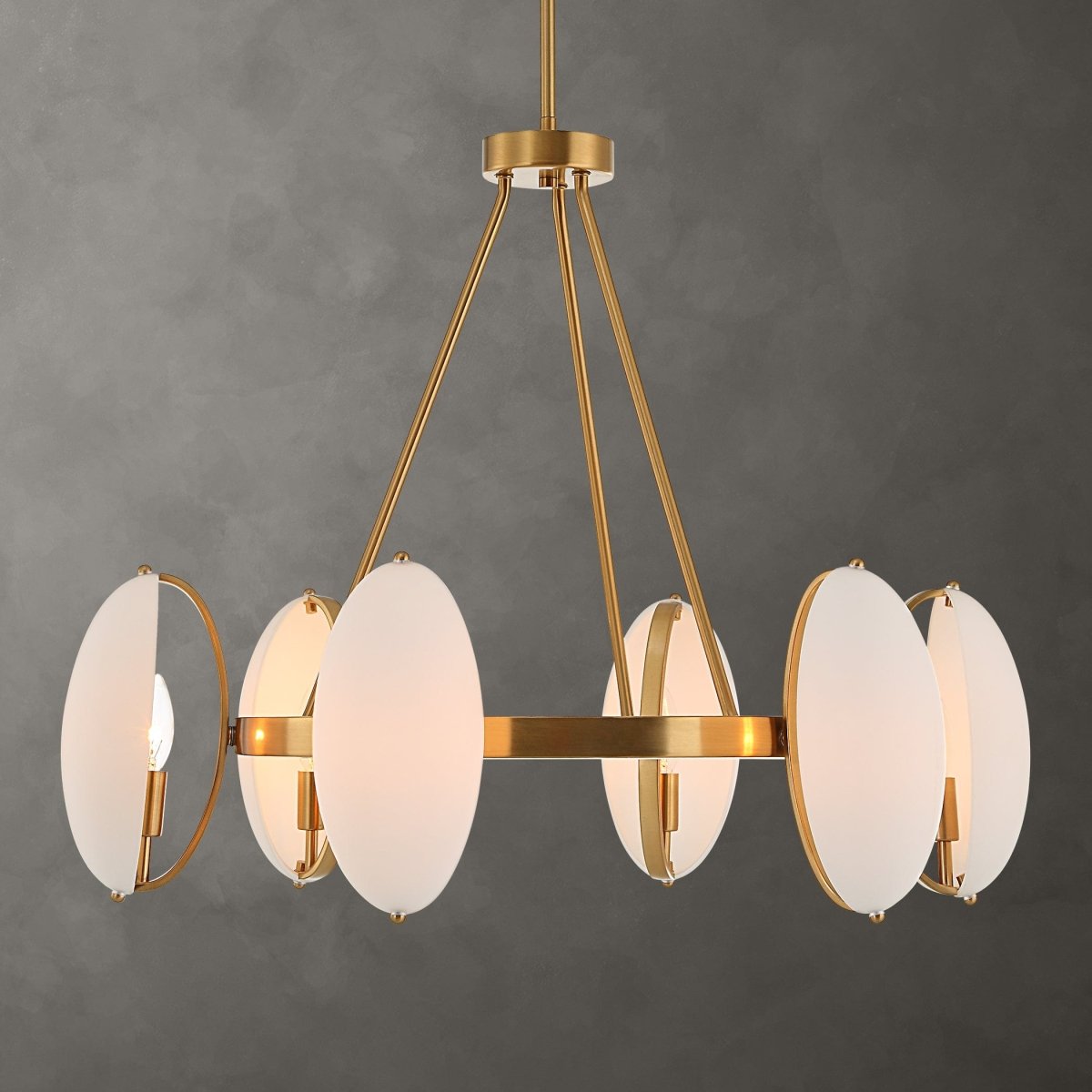 Oviform 6 Light Round Chandelier - Uttermost - Chandeliers by Modest Hut