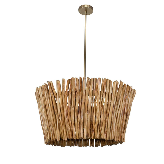 Rhea 4 Light Wood Branch Chandelier - Uttermost - Chandeliers by Modest Hut