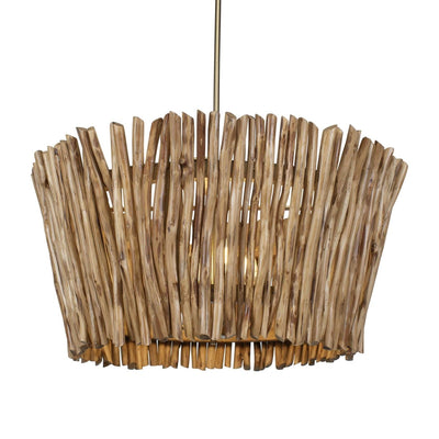 Rhea 4 Light Wood Branch Chandelier - Uttermost - Chandeliers by Modest Hut