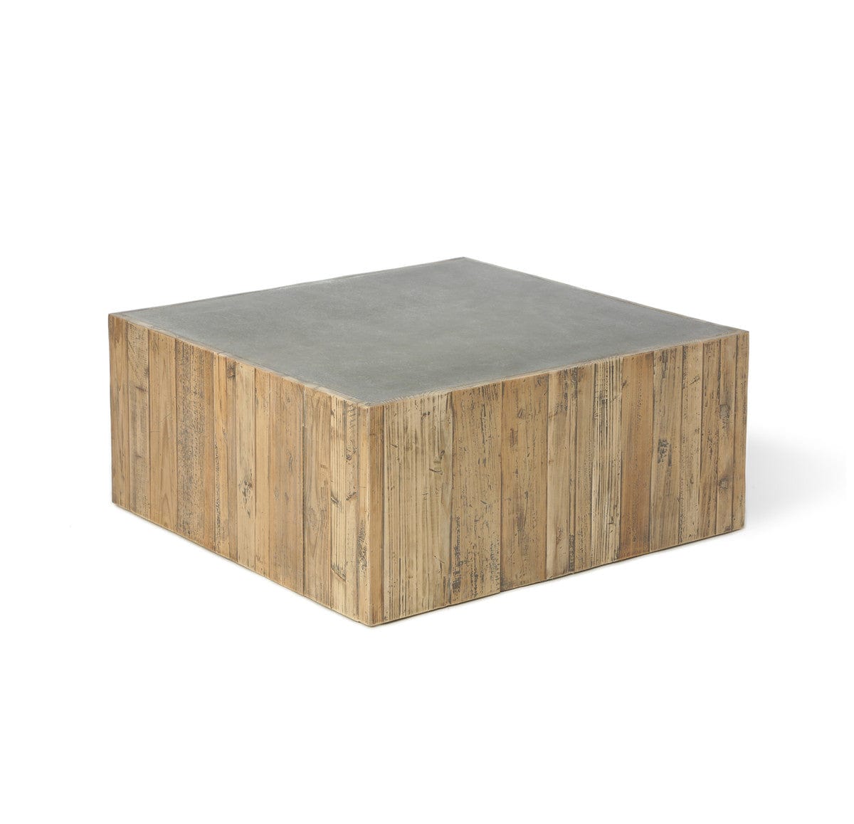 Aged Zinc Top Platform Coffee Table - Park Hill - Coffee Tables by Modest Hut