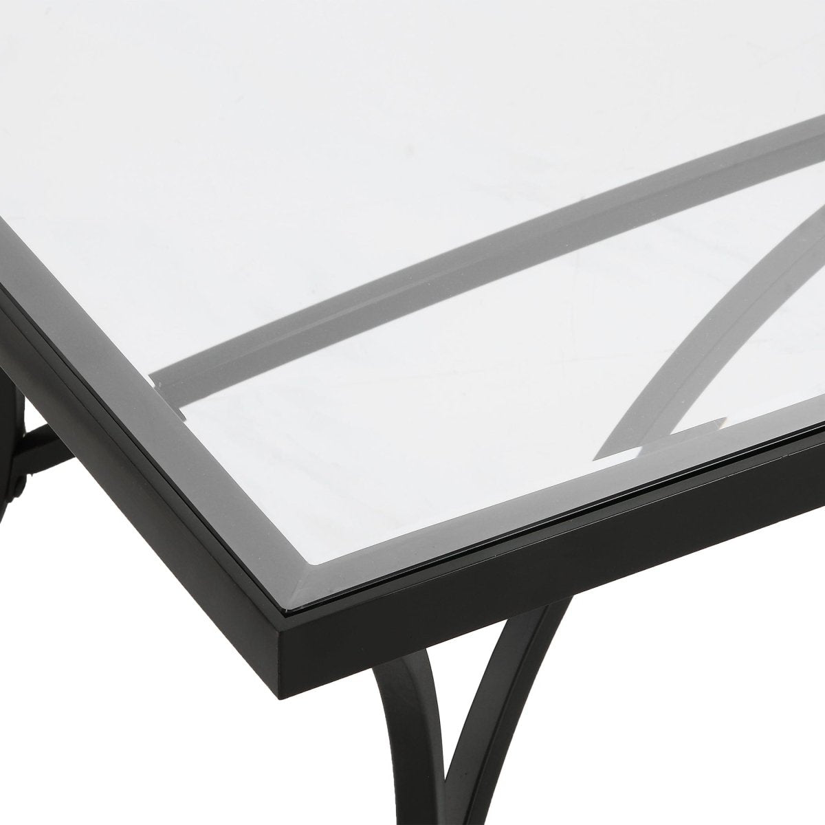 Alayna Black Metal & Glass Coffee Table - Uttermost - Coffee Tables by Modest Hut
