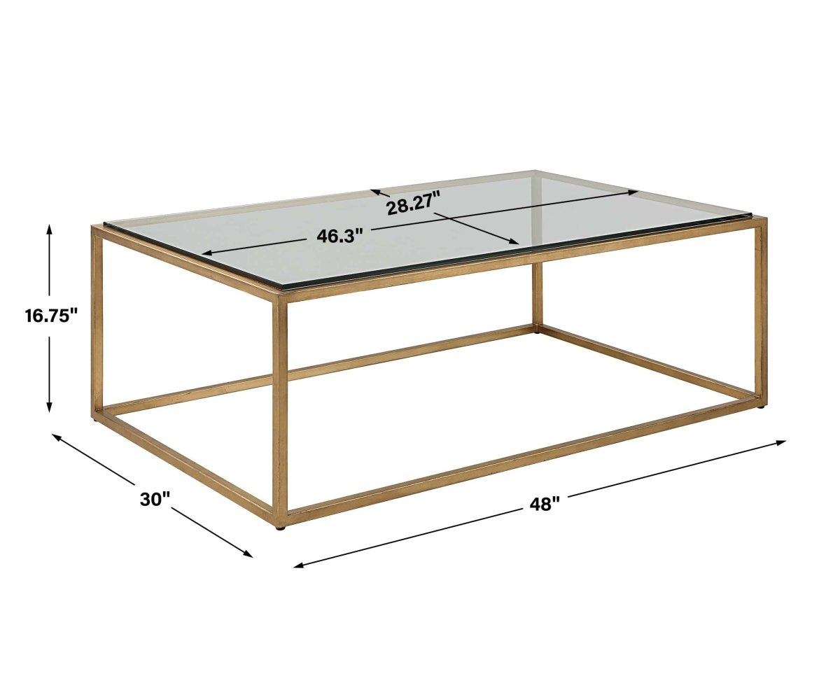 Bravura Gold Coffee Table - Uttermost - Coffee Tables by Modest Hut