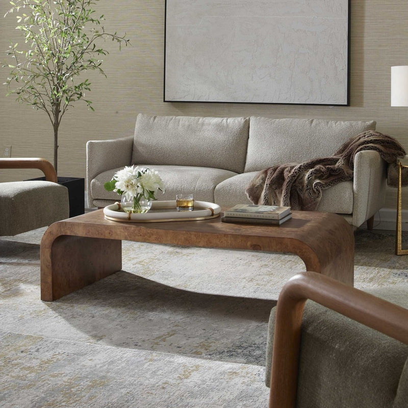 Carraway Burl Wood Coffee Table - Uttermost - Coffee Tables by Modest Hut