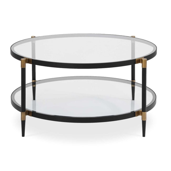 Chadid Round Glass Coffee Table - Coffee Tables