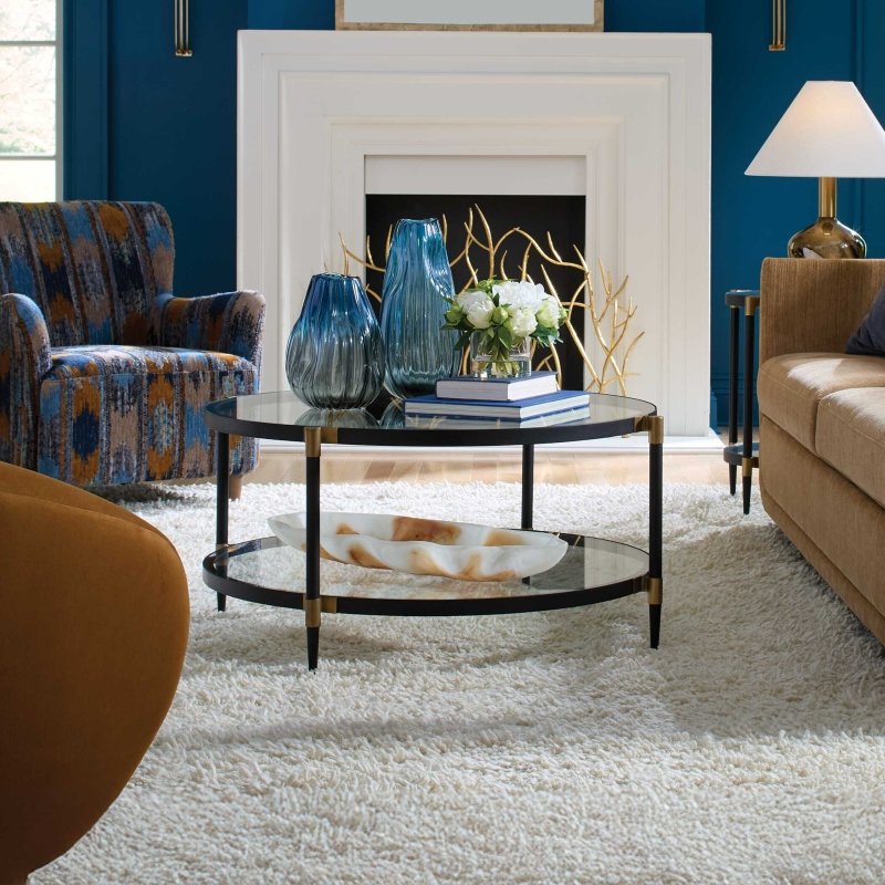 Chadid Round Glass Coffee Table - Coffee Tables