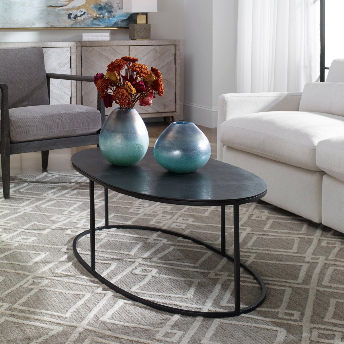 Coreene Oval Coffee Table - Uttermost - Coffee Tables by Modest Hut