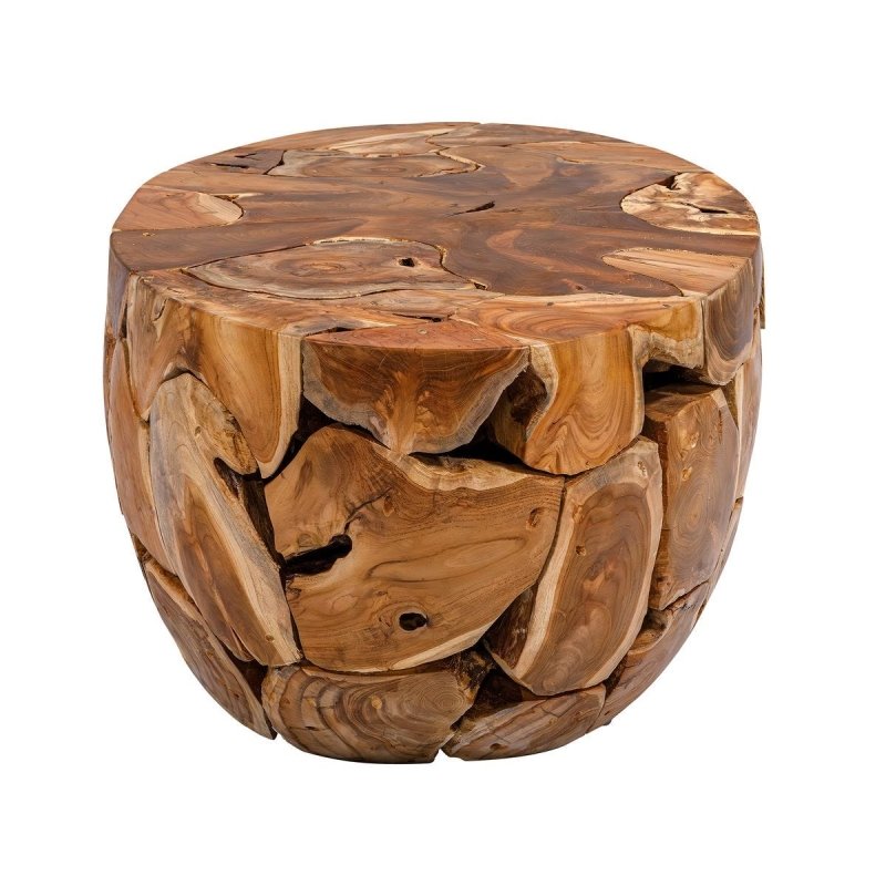 Alternate angle of the Gareis Solid Teak Oval Coffee Table by Uttermost