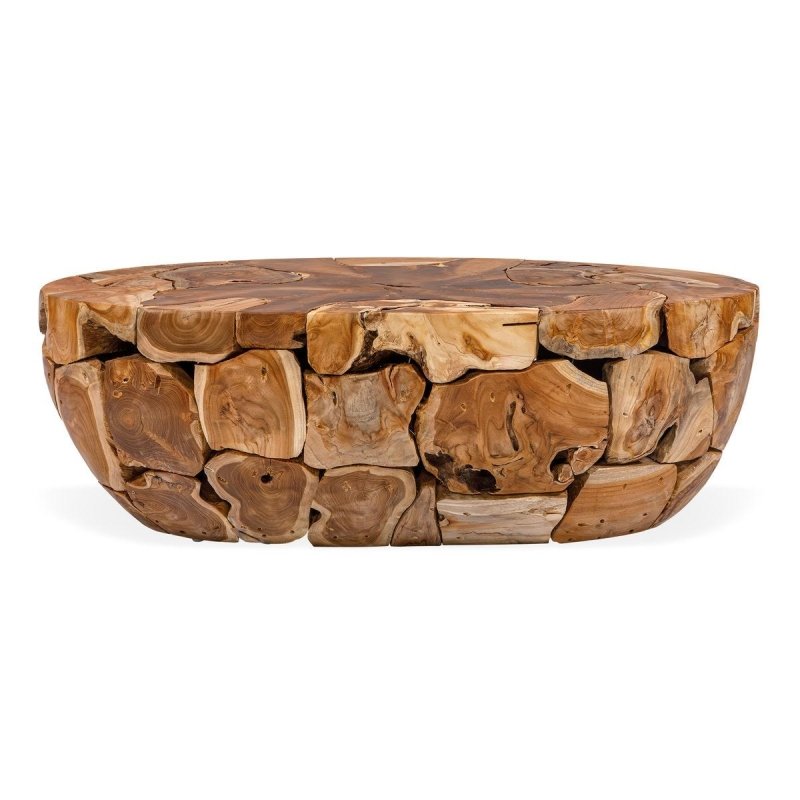 Gareis Solid Teak Oval Coffee Table by Uttermost