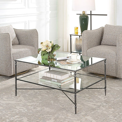 Henzler Mirrored Steel Coffee Table - Uttermost - Coffee Tables by Modest Hut