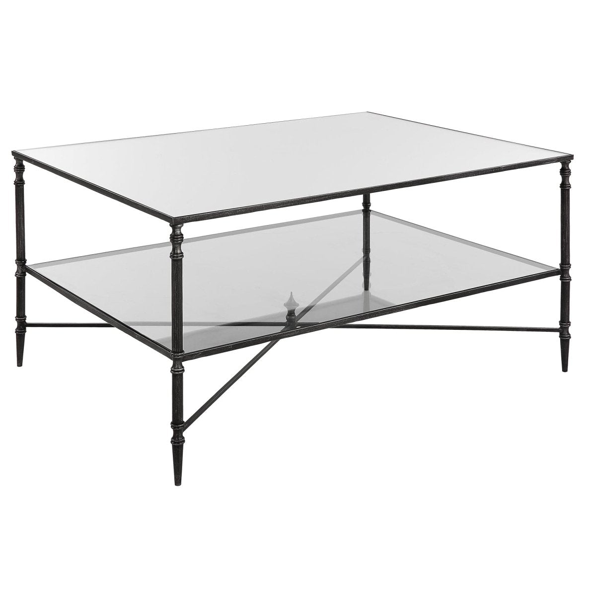 Henzler Mirrored Steel Coffee Table - Uttermost - Coffee Tables by Modest Hut