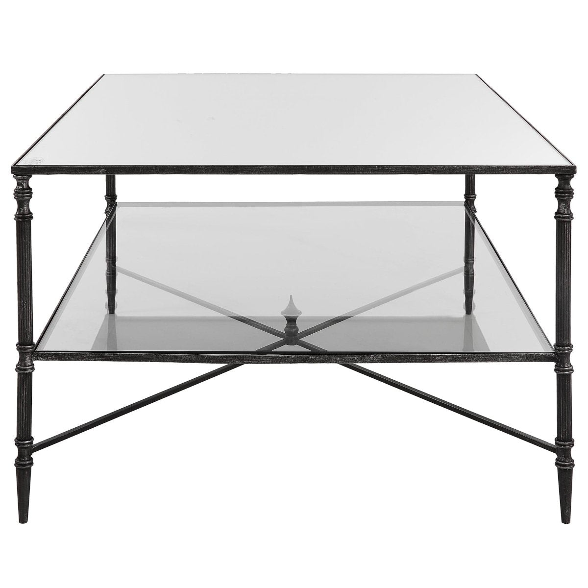 Henzler Mirrored Steel Coffee Table - Uttermost - Coffee Tables by Modest Hut