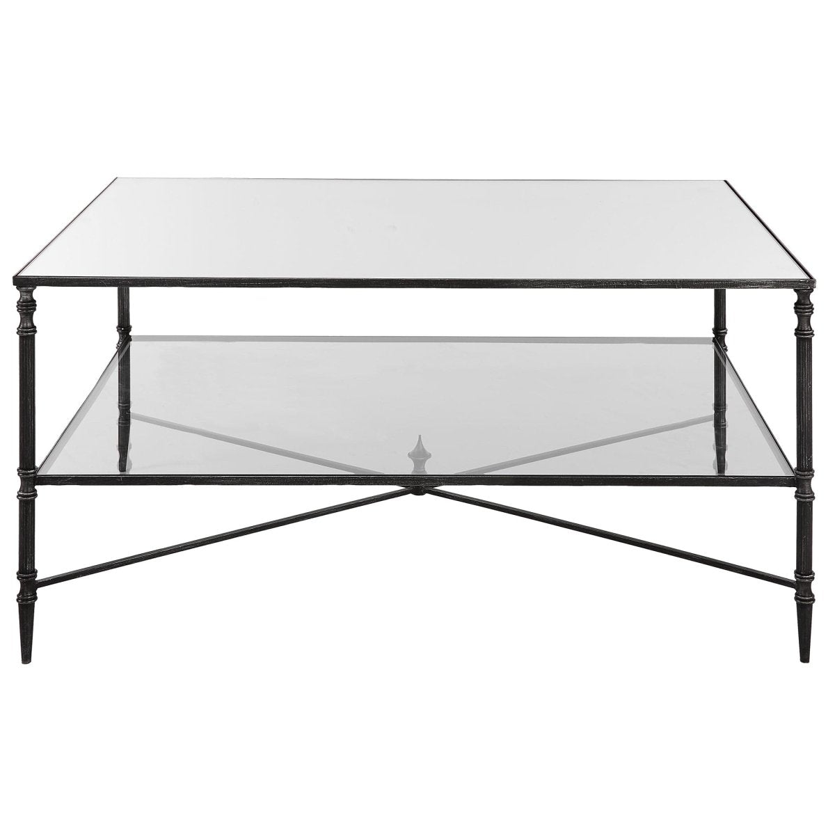 Henzler Mirrored Steel Coffee Table - Uttermost - Coffee Tables by Modest Hut