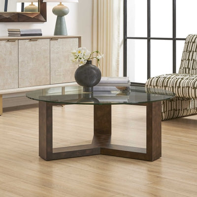 Ignis Round Glass Coffee Table - Coffee Tables