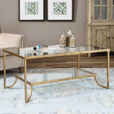 Katina Gold Coffee Table - Uttermost - Coffee Tables by Modest Hut