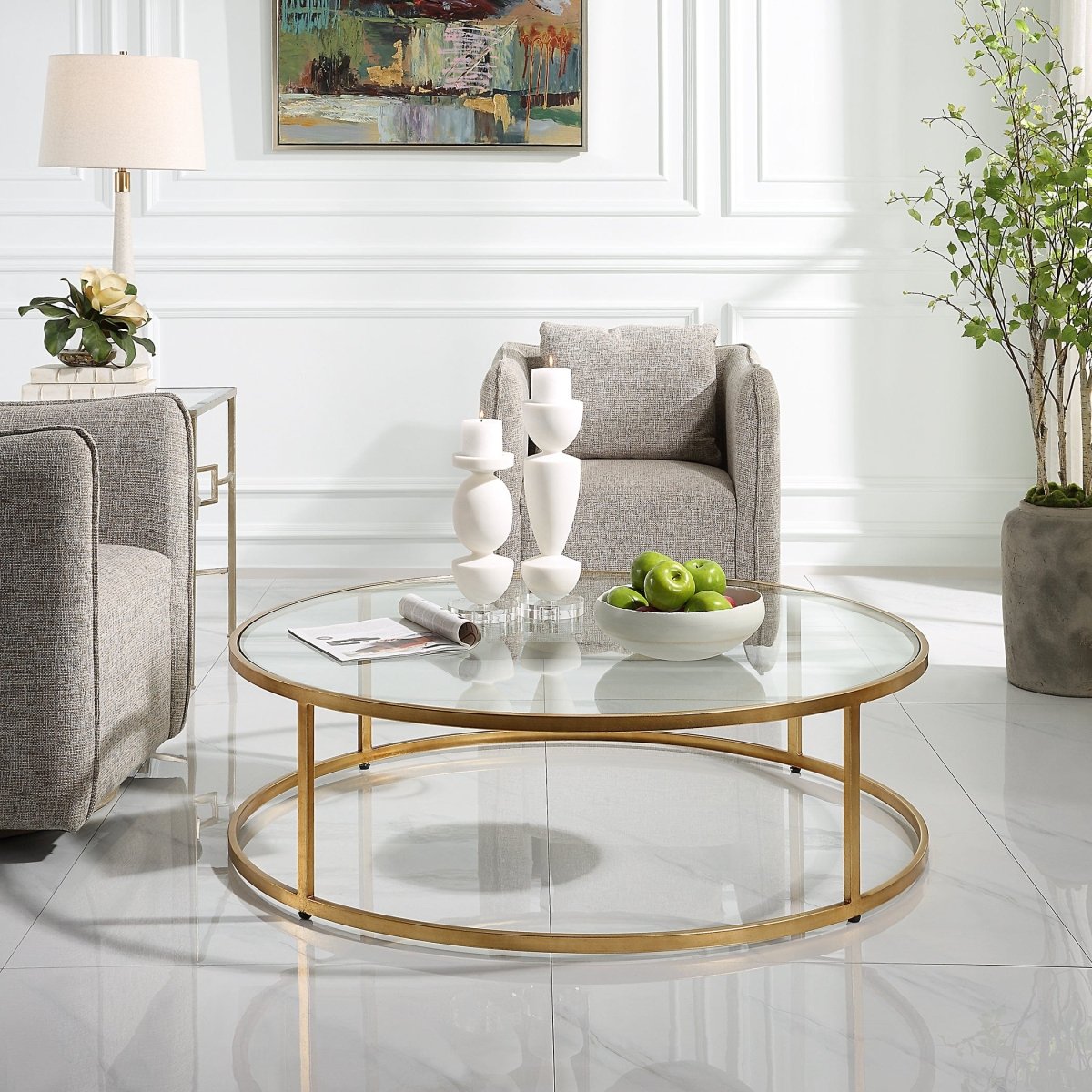 Radius Modern Circular Coffee Table - Uttermost - Coffee Tables by Modest Hut