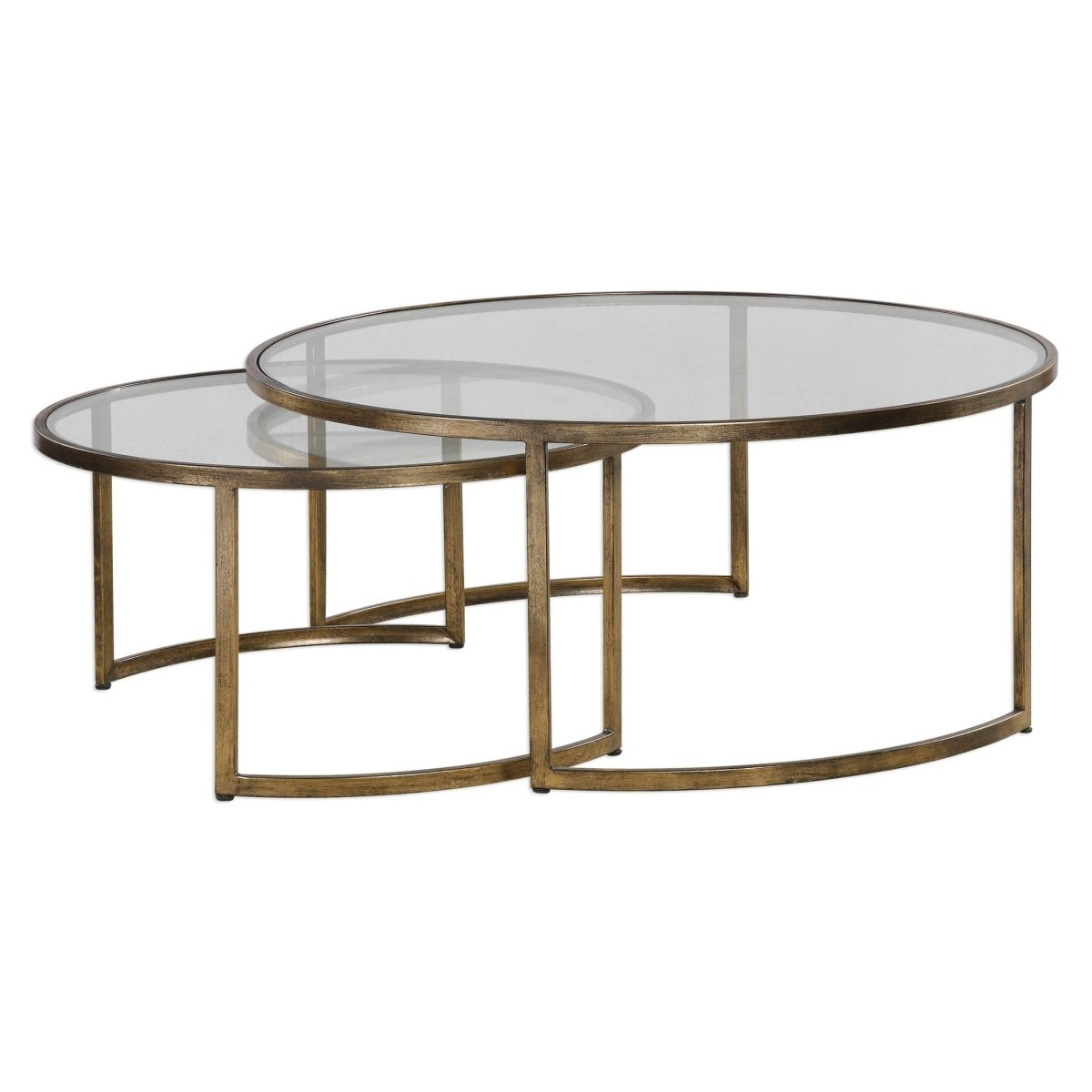 Rhei Nesting Glass Coffee Table - Uttermost - Coffee Tables by Modest Hut