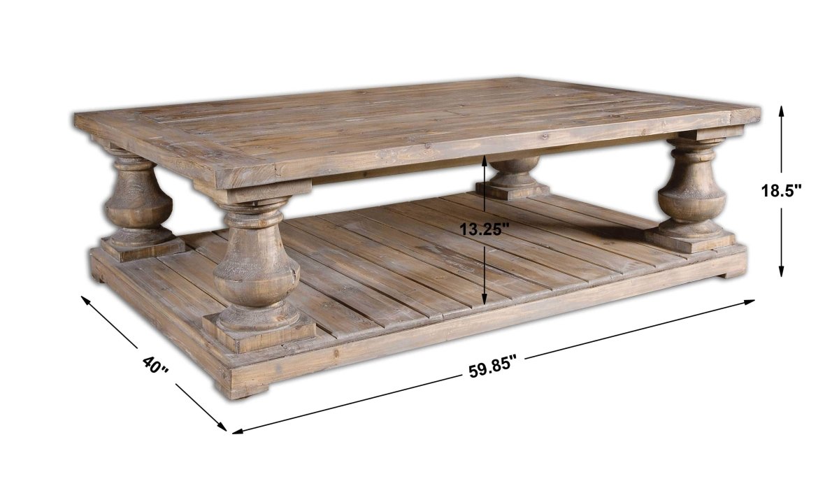 Stratford Rustic Coffee Table - Uttermost - Coffee Tables by Modest Hut