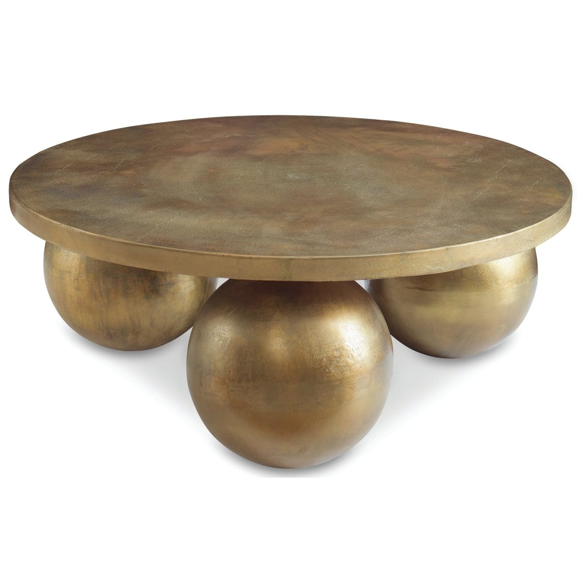 Triplet Antique Brass Coffee Table - Uttermost - Coffee Tables by Modest Hut