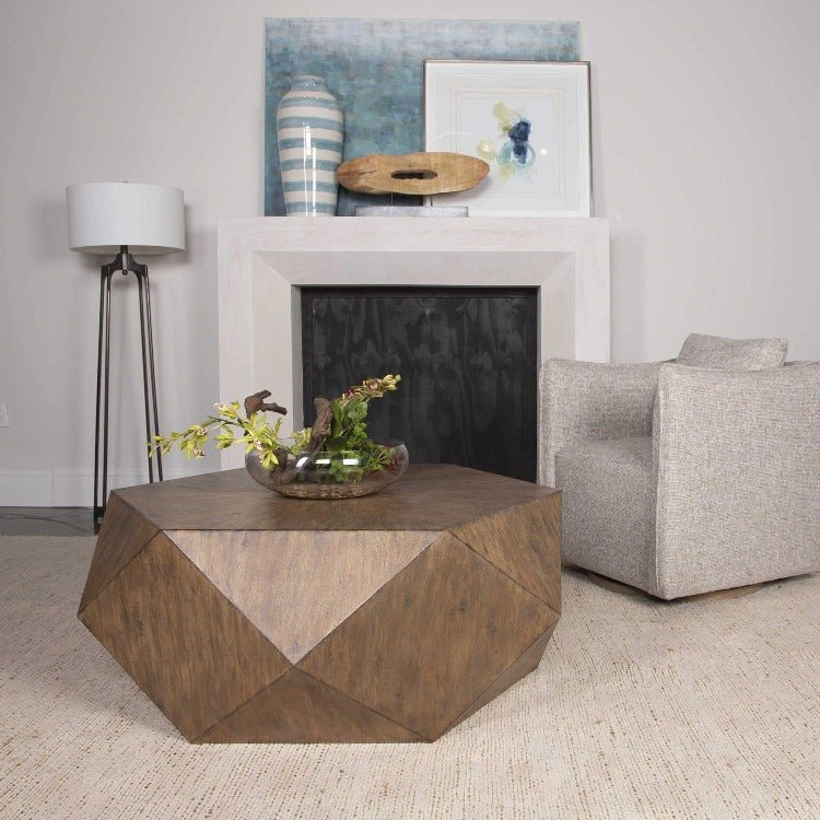 Volker Brune Coffee Table - Uttermost - Coffee Tables by Modest Hut