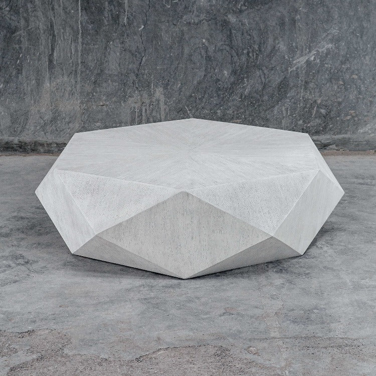 Volker White Geometric Table - Uttermost - Coffee Tables by Modest Hut