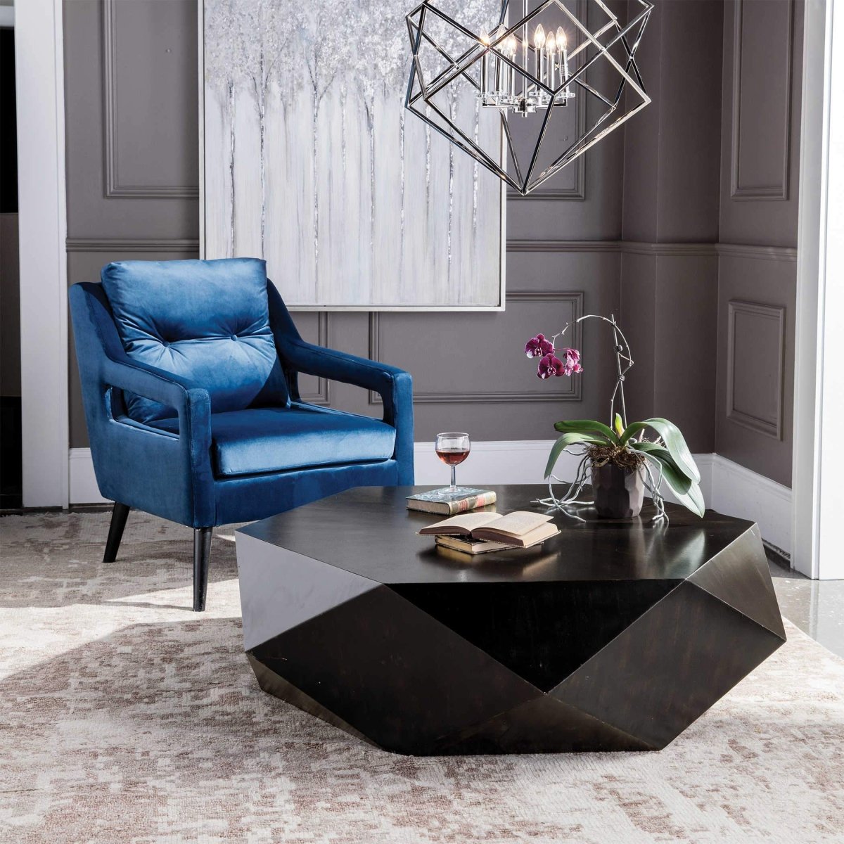 Volker Worn Black Coffee Table - Uttermost - Coffee Tables by Modest Hut