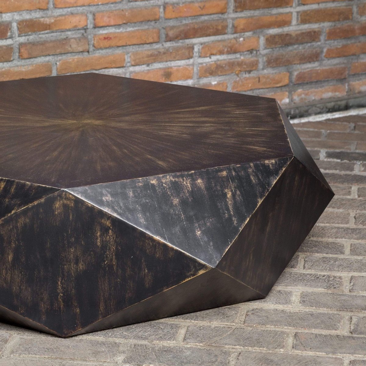 Volker Worn Black Coffee Table - Uttermost - Coffee Tables by Modest Hut