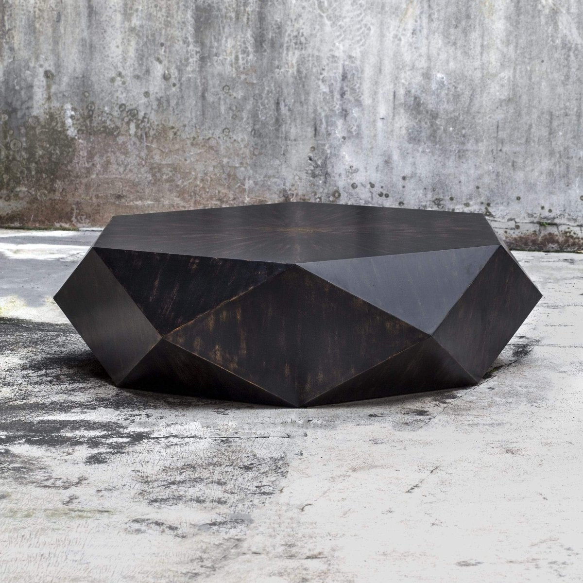 Volker Worn Black Coffee Table - Uttermost - Coffee Tables by Modest Hut