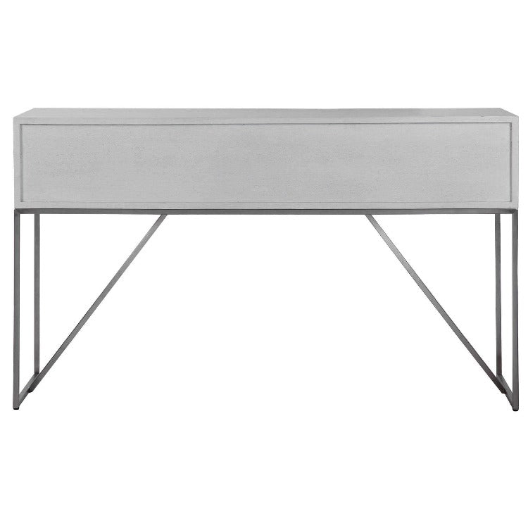 Abaya Oak Veneer Console Table - Uttermost - Console Tables by Modest Hut