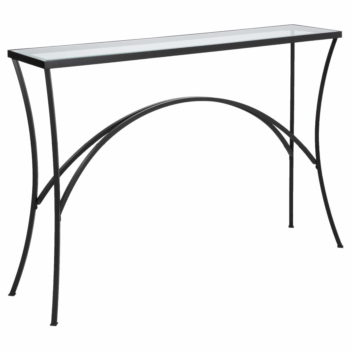 Alayna Black Metal & Glass Console Table - Uttermost - Console Tables by Modest Hut