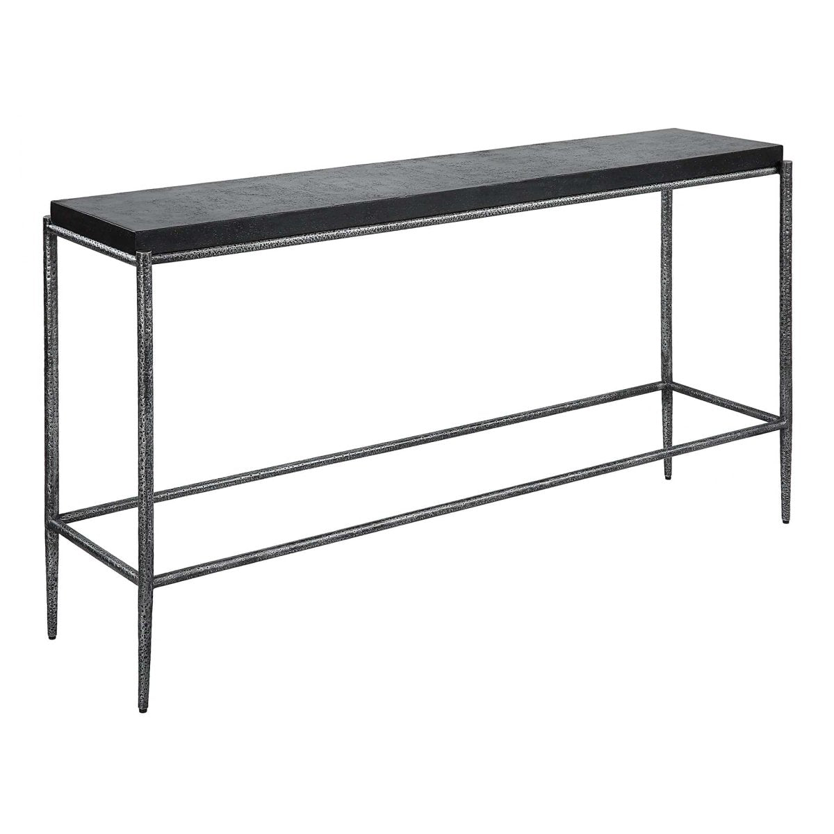 Crescendo Black Concrete Console Table - Uttermost - Console Tables by Modest Hut