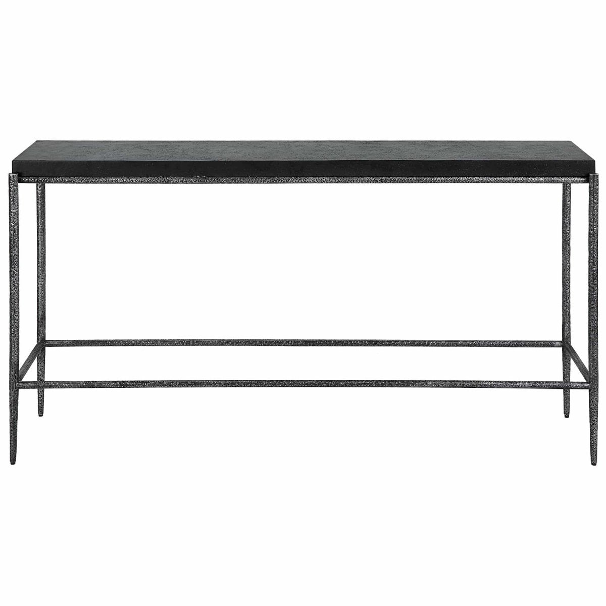 Crescendo Black Concrete Console Table - Uttermost - Console Tables by Modest Hut