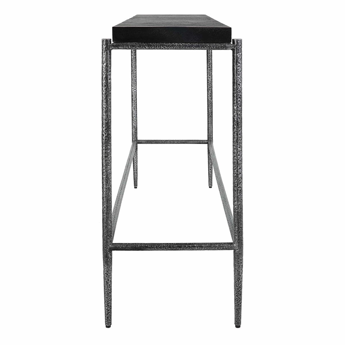 Crescendo Black Concrete Console Table - Uttermost - Console Tables by Modest Hut