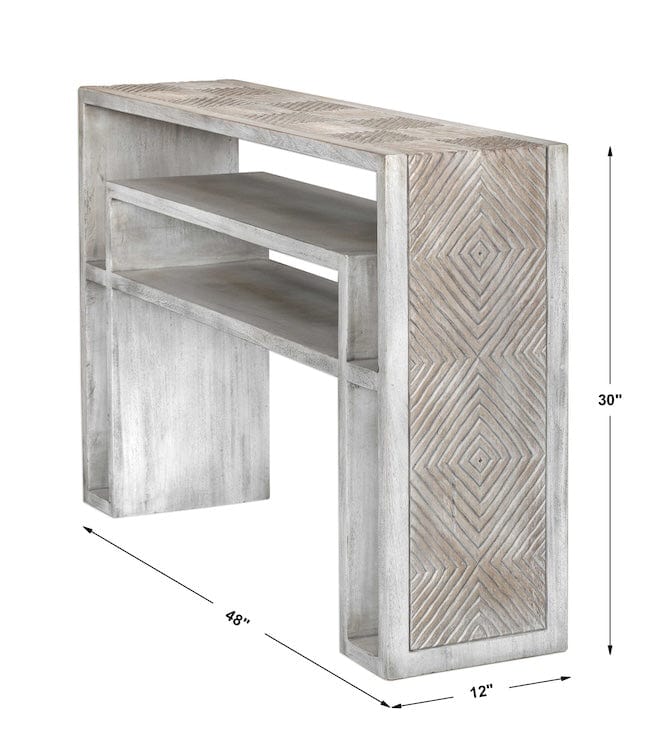 Genara | Hand Carved Console Table - Uttermost - Console Tables by Modest Hut