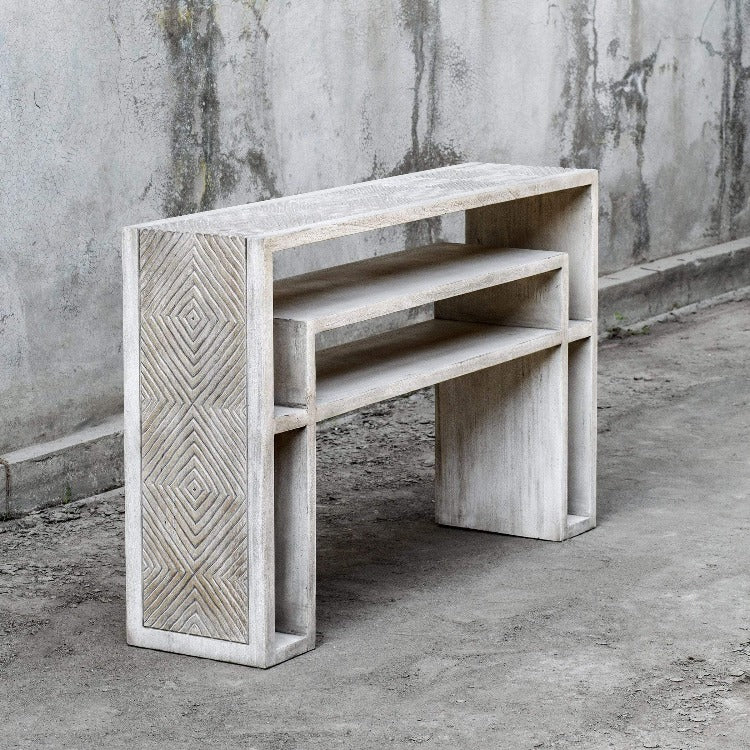 Genara | Hand Carved Console Table - Uttermost - Console Tables by Modest Hut