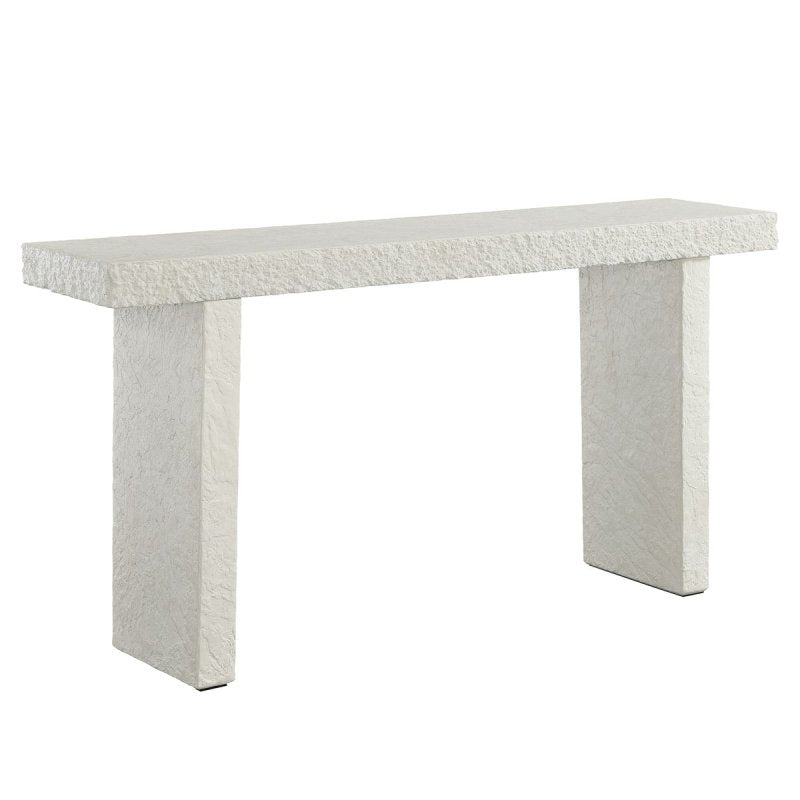 Alternate view of the Hagan Indoor-Outdoor Limestone Console Table by Uttermost