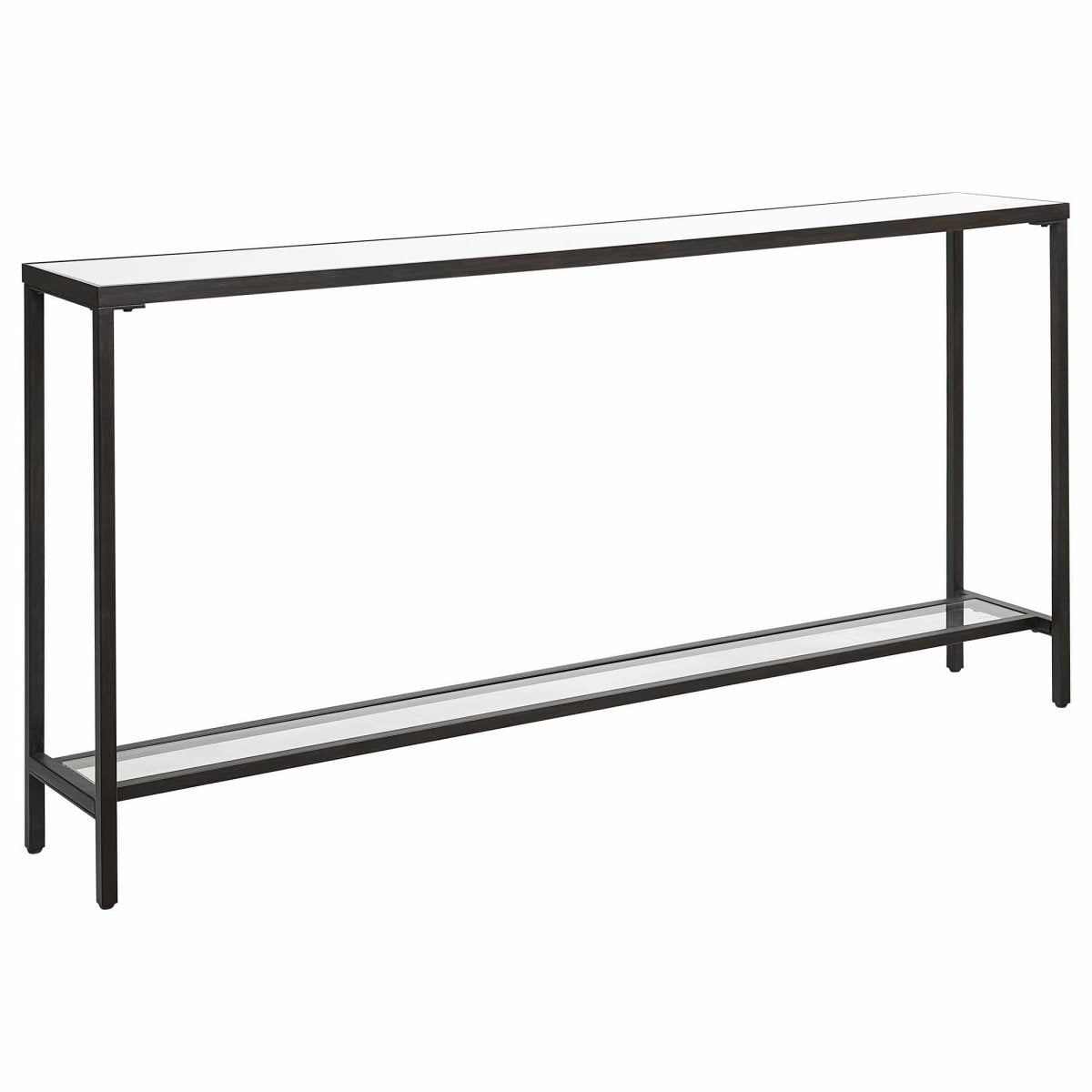 Haley Black Steel Console Table - Uttermost - Console Tables by Modest Hut