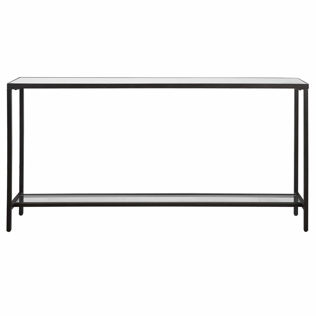 Haley Black Steel Console Table - Uttermost - Console Tables by Modest Hut