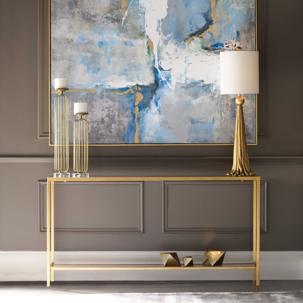 Haley Gold Console Table - Uttermost - Console Tables by Modest Hut