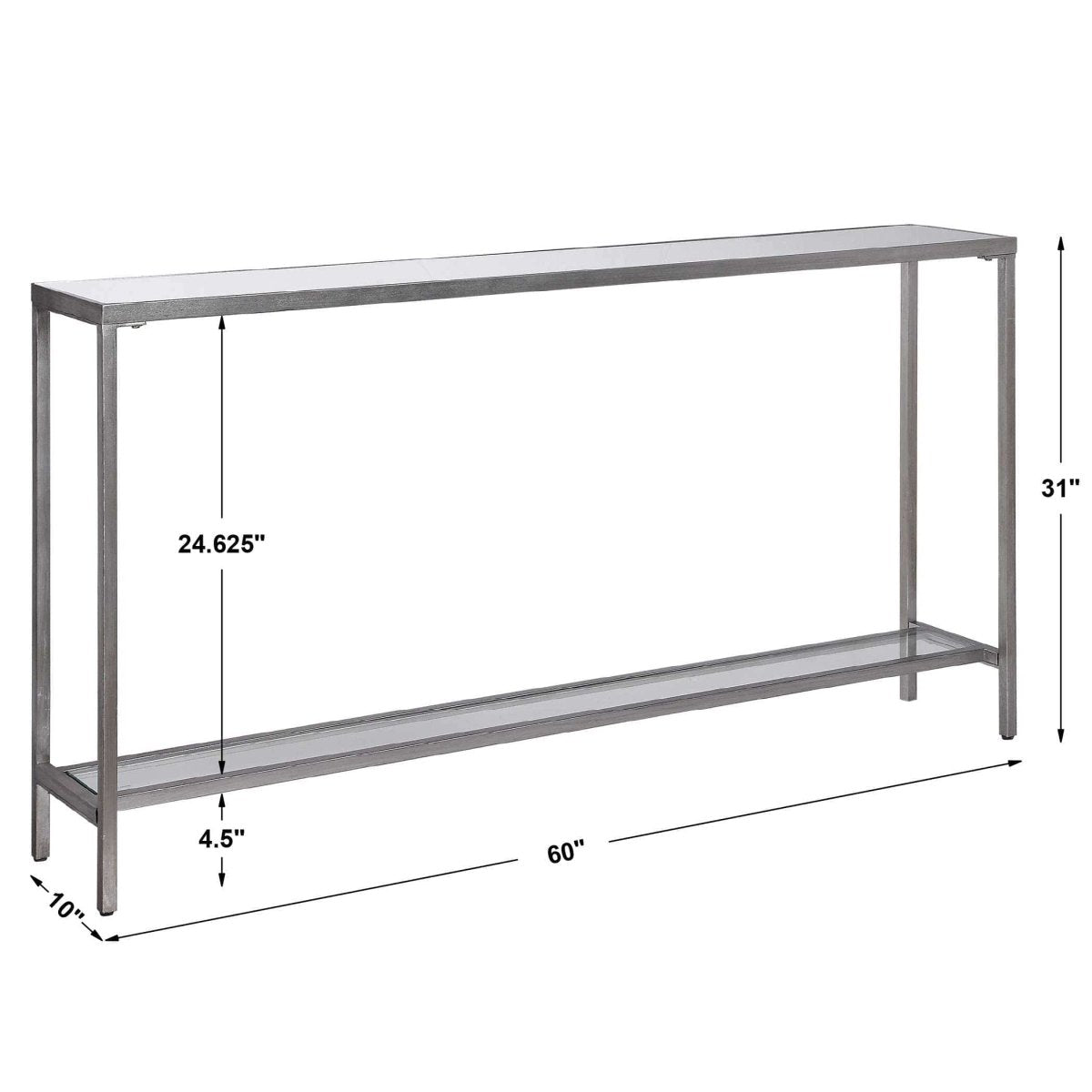 Haley Silver Console Table - Uttermost - Console Tables by Modest Hut