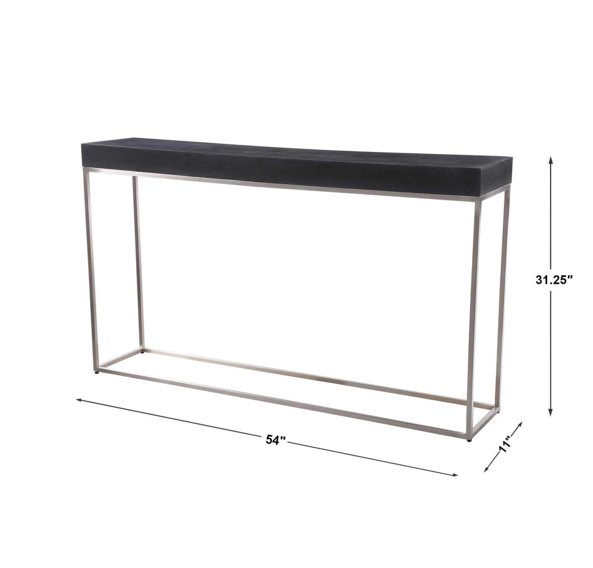 Jase | Black Concrete Console Table - Uttermost - Console Tables by Modest Hut