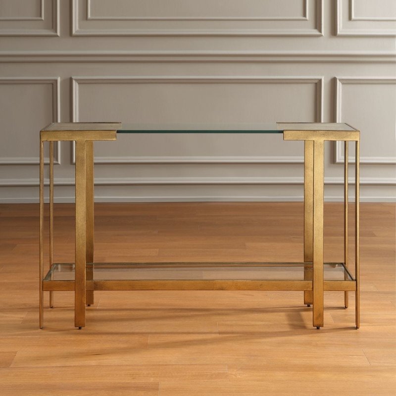Straight-on view of the Kendrick console table