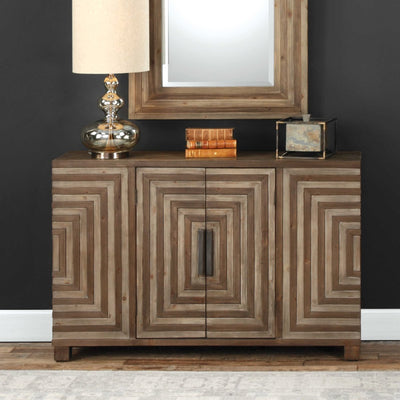 Layton Geometric Console Cabinet - Uttermost - Console Tables by Modest Hut