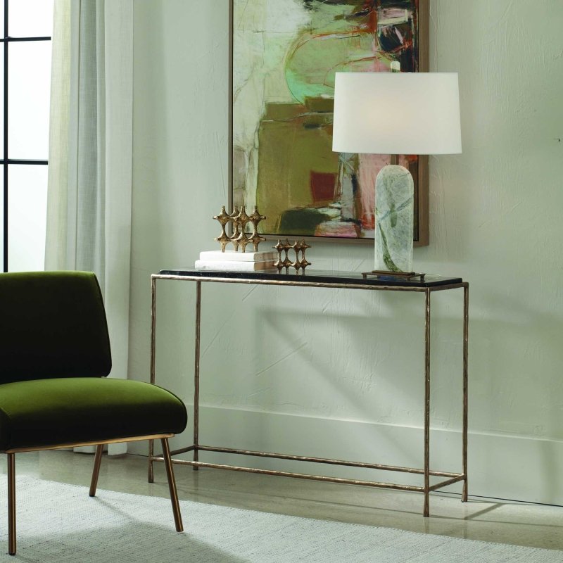 Ovard Minimalist Metal Console Table - Console Tables