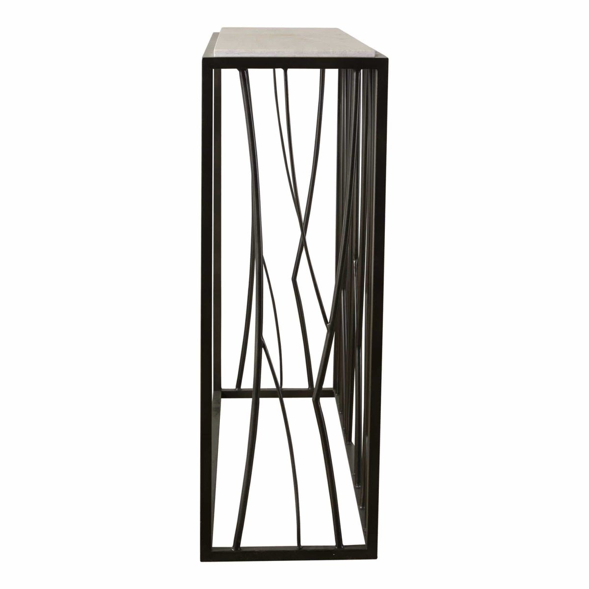 Reed Travertine Console Table - Uttermost - Console Tables by Modest Hut