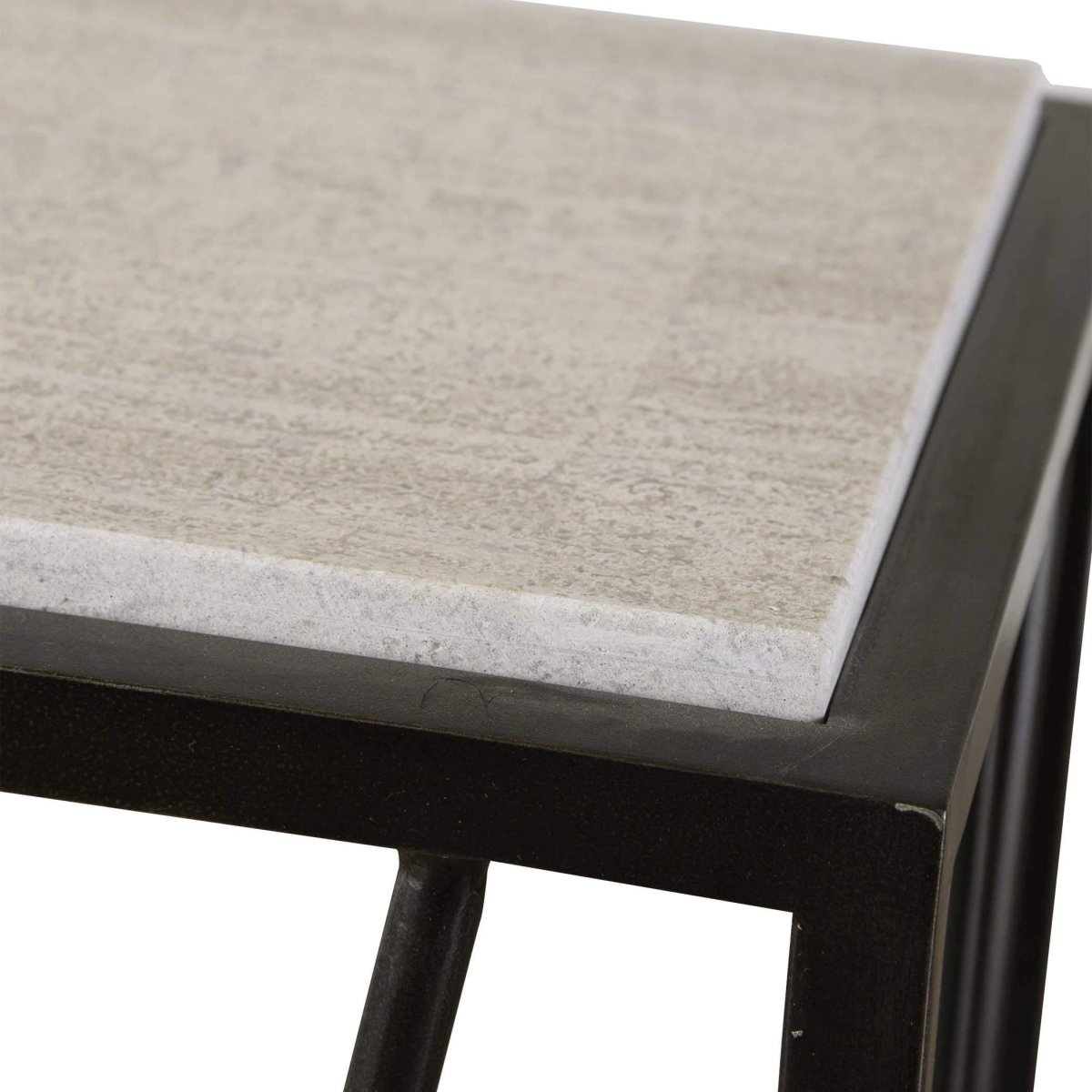 Reed Travertine Console Table - Uttermost - Console Tables by Modest Hut