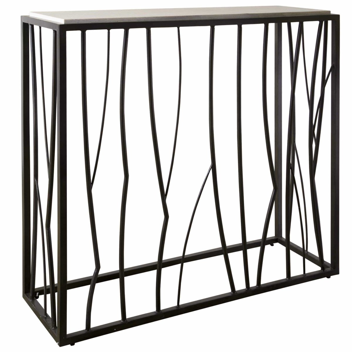 Reed Travertine Console Table - Uttermost - Console Tables by Modest Hut